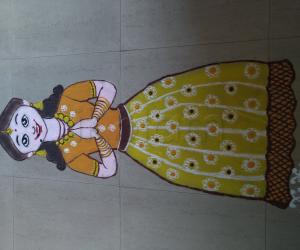 Welcome Rangoli for 2021Navarsthri Day1
