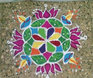 Rangoli: free hand rangoli