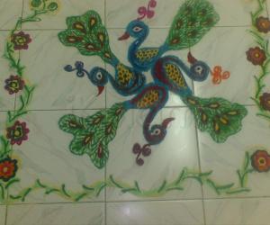 Rangoli: peacock