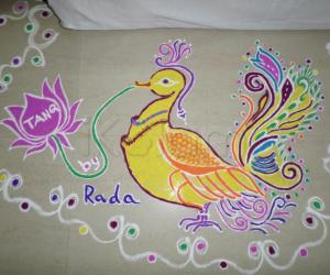 Rangoli: Yellow Swan