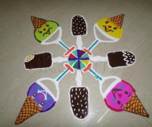 Rangoli:  SUMMER FUN SPECIAL -THREE -Icecream Cloun & Chaco Bar.