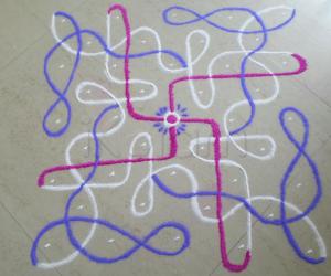 Rangoli: SWASTIK RELAY  IN CHIKKU