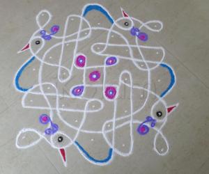 Rangoli: CHIKKU & PEACOCKS