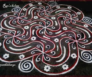 Rangoli: Rev's old kolam in new try.