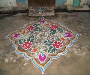  Newyear kolam. Flowers & buds.