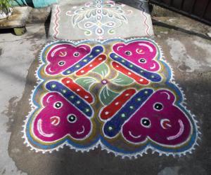 Rangoli: Toffee for children-Chocolate Kolam