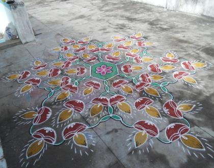 Rangoli: Star deepam in another view.