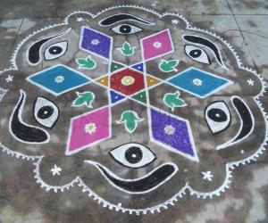 Rangoli: Eye kolam for ikolam. New & special one.