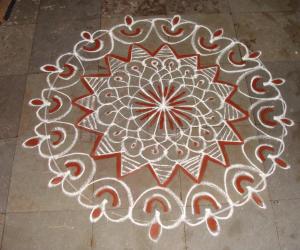 Chakkar kolam for holi