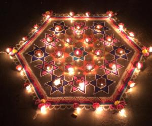 Rangoli: Karthigai deepam kolam - 2