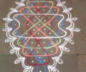 Colour chikku kolam