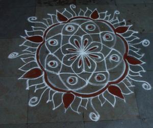 Rangoli: Simple kolam