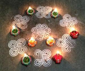 simple karthigai kolam