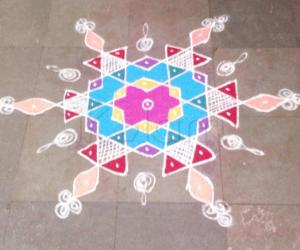 Rangoli: simple kolam