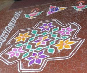 Rangoli: simple kolam
