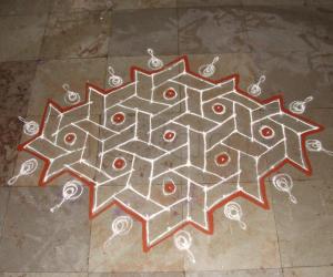 Rangoli: kolam on pornima