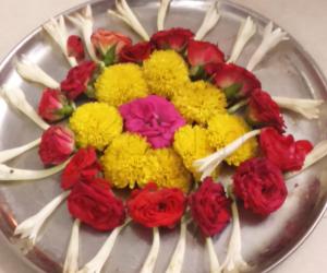 Rangoli: Poololam for navarathiri
