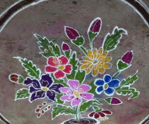 Rangoli: flower pot