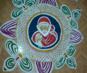 Rangoli: Sai baba rangoli