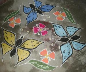 butterflies rangoli
