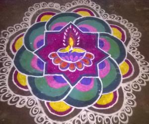 colourful deepam