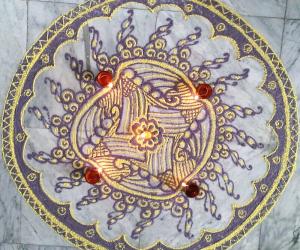 Rangoli: Freehand kolam for Ugadi and Gudi padwa
