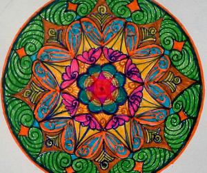 freehand paper rangoli 