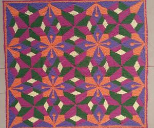 Dotted Rangoli with 13-13 straight dots. 