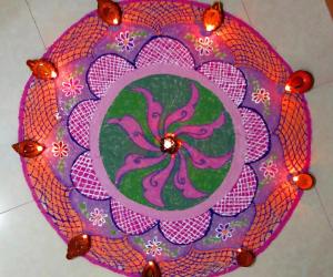 Rangoli: Margazhi  Kolam 03 - Dec. 2016