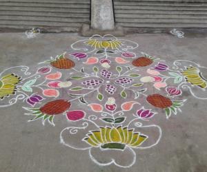 Rangoli: fruit kolam