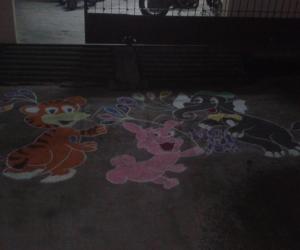 Micky mouse rangoli