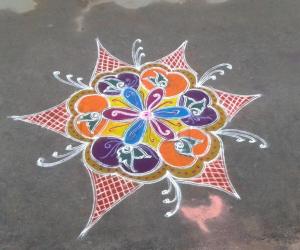 my colourful kolam