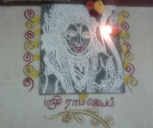 Rangoli: sri rama navami kolam