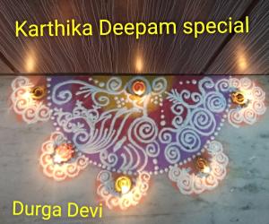 Sanskar barathi Rangoli for Karthigai Deepam special