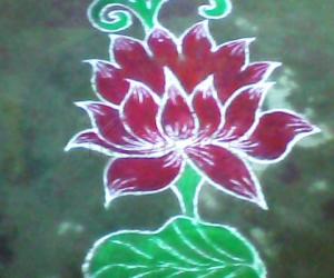 Rangoli: lotus 