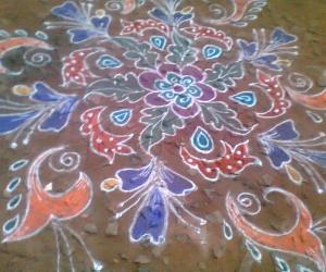 Rangoli: kaanum pongal 2015 kolam