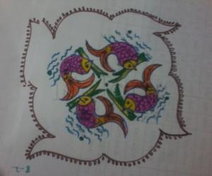 Rangoli: Fish kolam