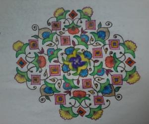 Rangoli: flower garden2