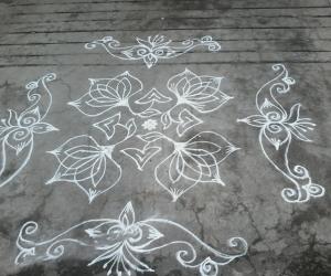 Rangoli: Daily kolam with 7-7 dots
