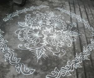 Flower kolam..