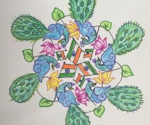 Independence day kolam....