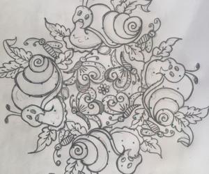 Snails special rangoli