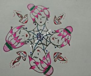 Rangoli: Unique rangoli..