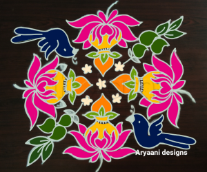 Ugadi special kolam.. 9 to 5 dots 