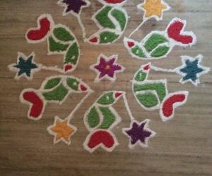Rangoli: Parrot kolam