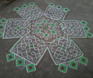Rangoli: Another chikku kolam!!
