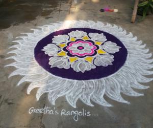 Freehand rangoli