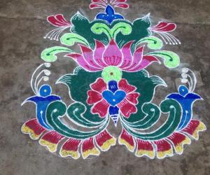Free hand rangoli! 