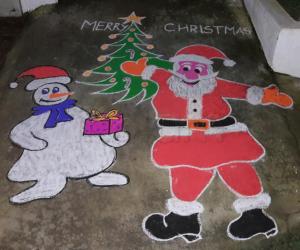 Rangoli: christmas rangoli.
