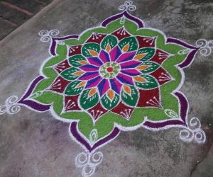 free hand rangoli
